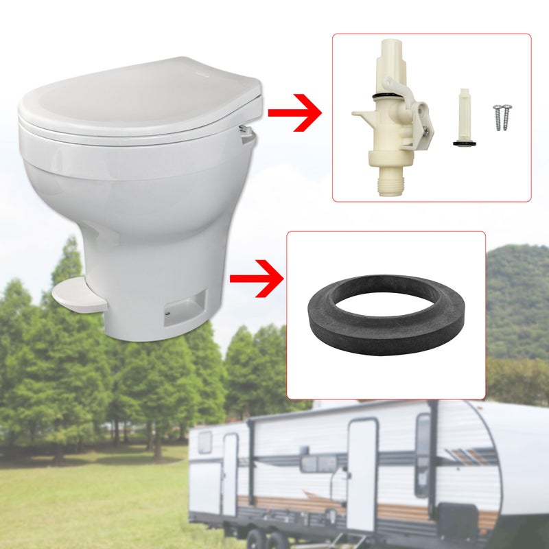 WEST ORGIN 13168 Upgraded RV Toilet Water Valve Kit, Compatible with Thetford Aqua Magic IV Toilets High and Low Models - Image 4